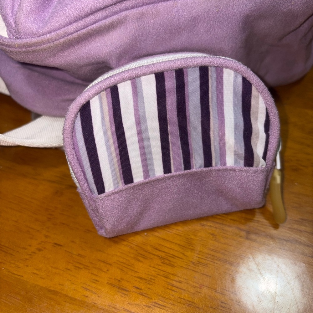 Nike Brasilia JDI Kids' Mini Backpack in a Platinum Violet Plum Dust colorway - Picture 12 of 16
